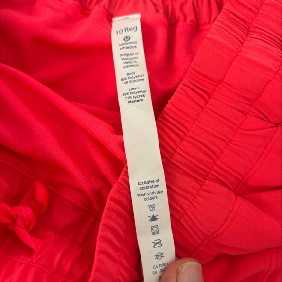 Lululemon Hotty Hot High-Rise Lined Short Neon size 10 - Picture 7 of 10